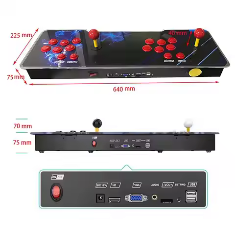 Pandora Game Box 4710 Arcade Game Machine WIFI Download Arcade 3D Joystick Button Retro Arcade Game 