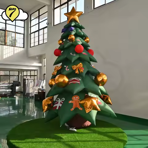 20Ft Giant Inflatable Christmas Tree with Star/Ball/Bowknot for Outdoor Event Party Supermarket Adve