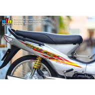 Tem Rời Dán Xe Wave Nhỏ Mẫu 2004 Bạc Đỏ Vàng