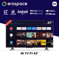 [Official Warranty] Xiaomi TV P1 43 inch 4K UHD|Android 10|Smart TV|Hands-free Google Assistant|Stereo Speakers