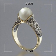 GESH 14K Engagement Carved Vintage Jewelry