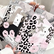 Lips Pink Lip Print And Leopard Print Pattern Tablet Case Compatible With IPad Air 11-Inch M3 2025 /