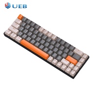 K68คีย์บอร์ดเล่นเกมไร้สาย2.4G แป้น USB สำหรับนักเล่นเกมแบบสองโหมด/ชนิด-C พอร์ตปุ่มกดส่วนบุคคลสำหรับค