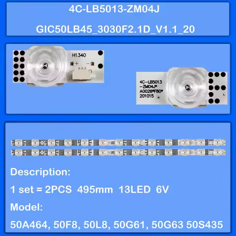 LED Backlight Strip for 50UG6300 50UG6320 50P722 50P611 50P721 50P616 50P820N 50P610 50P617K 50P615K