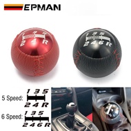 EPMAN JDM Style Leather Car Gear Shift Knob M10x1.5 for Honda CRZ Type R Civic FA5 FG2 S 6/5 Speed E