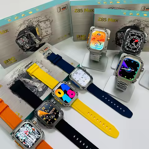 New Smartwatch for Man Z85 Max Smart Watch 2.04inch Bluetooth Call NFC Heart Rate Three Watch Straps