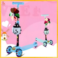 Children's Folding Scooter Toy with 3 Wheels, Beetle Motif, Children's Scooter Toy with LED Wheels C