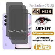 3 Pcs Realme C73 5G Privacy Film for Realme C73 C67 C75 C75X C65 C63 C61 5G 4G Tempered Glass Anti-s