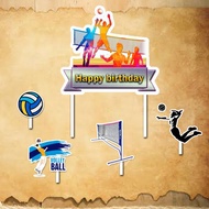 Cake Topper volleyball happy birthday volleyball ball