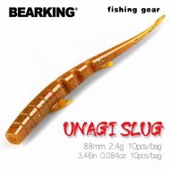 BEARKING UNAGI Slug  Soft Lures 88mm 2.4g Fishing Artificial Lures Silicone Bass Pike Minnow Swimbai
