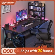 [NEW] 2 Layers C-Tpye Gaming Table Games Computer Table PC Table Pc Desk Black