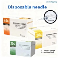 COD 50/100PCS  disposable beauty needle 30G 32G 34G can be used to 1ml Luer Lock /Luer Slip syringe 