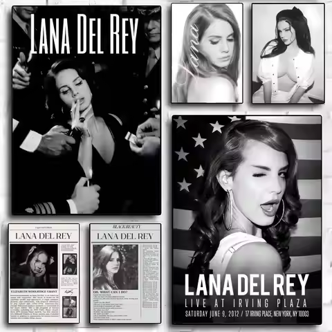 Singer L-Lana Del Rey Poster High Quality Print Home Decor Wall Art Mural Room Bar Decoration
