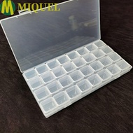 MIQUEL Medicine Organizer, Clear Portable 32 Grid Pill Organizer Box, Durable Compact Sturdy Lightweight One Month Pill Cases Household