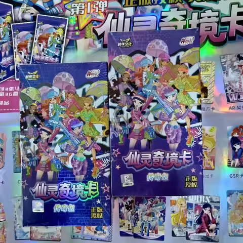 Genuine Winx Club Card Magical Bag Fairy Bag Fairy World Cards Bloom Stella Flora Anime Card Toys Cu