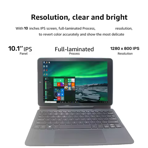 2 In1 Mini PC Tablet PC 10.1'' W102 WINDOWS 10 Z8350 Quad Core WIFI Dual Camera 1280 x 800 IPS Scree