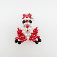 Santa Beaded 3D Keychain Charm Lan Jie's Handmade Christmas Craft Series