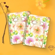 26 Years English Schedule A5 Planner with Separation Page Work Planning Clock Card English Coil Note