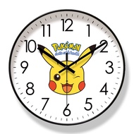 Clock Pikachu Clock Noiseless clock Cute Clock Creative Personality Wall Clock Living Room Clock Wall Sticker Clock Digital Clock Cartoon Clock Peripheral
