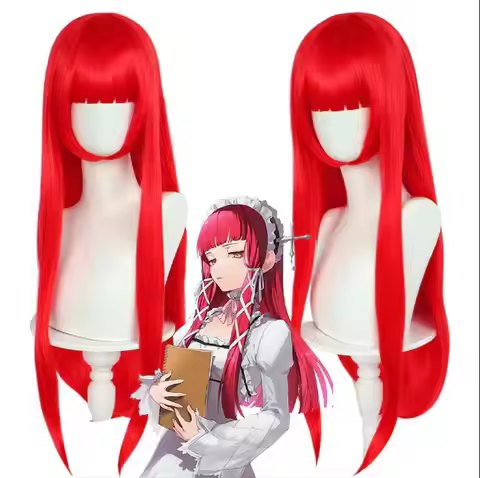 Anime Persona 3 Chidori Yoshino Cosplay Wigs Long Red Cosplay Wigs Heat Resistant Persona 3 Chidori 