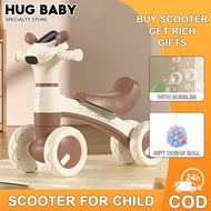 HUG Baby Balance Bike For Kids Toys For Boy/Girl Toddler With 4 Wheels Kids Scoot For Kids