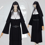 THE NUN Demon NUN cos Halloween Costume Strange NUN Priest Robe cosplay NUN Costume
