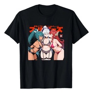 Sexy Waifu Anime Girls Kissing With Horns Japanese T-Shirt