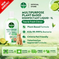 [NEW] Dettol Plant-Based Multipurpose Disinfectant Liquid 1L - Tea & Fresh Citrus