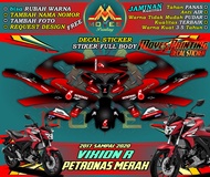 stiker all new vixion r decal yamaha vixion r sticker new vixion r 150 - petronas merah - Spec B