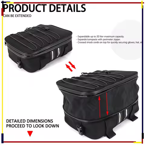 Motorcycle Top Case Bag Outdoor Riding Black Travel Luggage Bag for BMW Tail Bag nylon rear tail bag