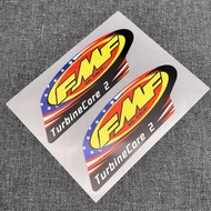 2Pcs Waterproof FMF TurbineCore2 Motorcycle Stickers Bike Cycle Decals Motorcycle Accessories