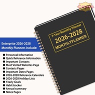CEYOU 3 Years Monthly Planner, Yearly Goals 2026-2028 Calendar Book, Portable Annual Summary A4/A5 S