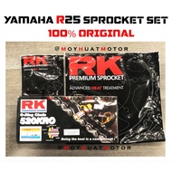 YAMAHA R25 ORIGINAL RK SPROCKET SET / ORING O-RING CHAIN RK TAKASAGO CHAIN 520KRO O-RING CHAIN