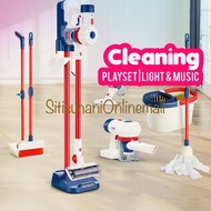 Vaccum Robot Set Kids Pretend Play Cleaning Toys Vacuum Cleaner Floor Mop Set Robot Toy for Kids rea