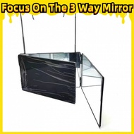 [Focus On The 3 Way Mirror]3 Way Mirror Ultimate Bundle - Matte Surface + Hooks + Installation Kit (