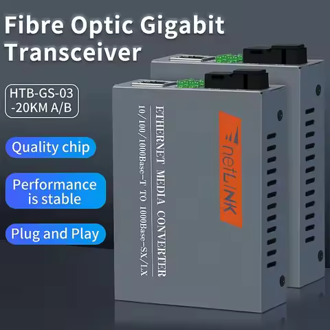 HTB-GS-03-A/B 3KM/20KM Fibre Optic Gigabit Transceiver 10/100/1000Mdps SC Single Mode Ethernet port 