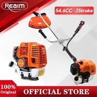 REAIM Mesin Potong Rumput Straight Shaft 2/4 Stroke Brush Cutter Gasoline Grass Cutter Lawn Mower