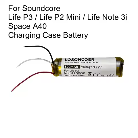 For Soundcore Life P3 / Life P2 Mini ,Note 3i / Space A40 Earbuds Charging Case Battery