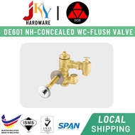 DOE DE601 NH Concealed Duct Type Manual WC Flush Valve With Piston Push Button Vacuum Breaker Stop V