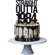 Straight Outta 1984 Cake Topper for 41st Men and Women Birthday Party ，Funny 41 and Fabulous Decorat
