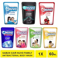 Nuvo Sabun Cair 60 ml / Nuvo Body Wash Liquid Pouch 60 ml / Sabun cair mini-NUVO POUCH "MINI" 60ml S