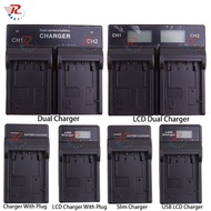 NP-FH100 LCD RAPID DUAL CHARGER For Sony NP-FH100 FH90 FH70 FH30 FH40 FH50 FH60 FV50 FV70 FV100 FP50