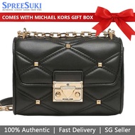 Michael Kors Handbag In Gift Box Crossbody Bag Shoulder Bag Serena Small Flap Crossbody Black # 35F2GNRC6I