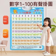 🔥Taiwan Hot Goods+99 Free Shipping✨Children Number Wall Chart 1 to 100 Cognitive Early Education Aud