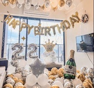 現貨 生日氣球套裝 佈置派對裝飾 Happy birthday 派對 Party Ballons婚慶 氣球佈置紀念日週年慶 happy anniversary hotel party 酒店佈置