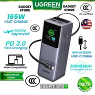 【Certified CCC 3C】UGREEN Nexode 20000mAh 165W 130W PowerBank Built In Retractable Cable PB723 PB726