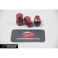 RAYS WHEEL NUT 1.25 SHORT RED BILLET ALUMINIUM