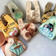 Cute Cartoon Knitted Tote Handbag Fashion Large-Capacity All-Match Gift Bag Vest Handbag Handbag 10.