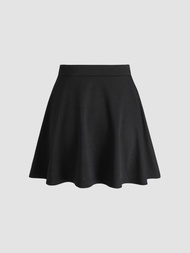 Cider Cider KPOP Solid High Waist Mini Skirt