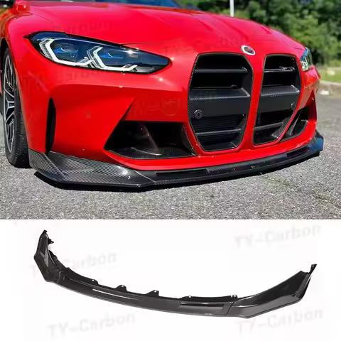 Dry Carbon Fiber FRP Car Front Bumper Lip For BMW 3 4 Series G80 G82 G83 M3 M4 Competition 2021+ V S